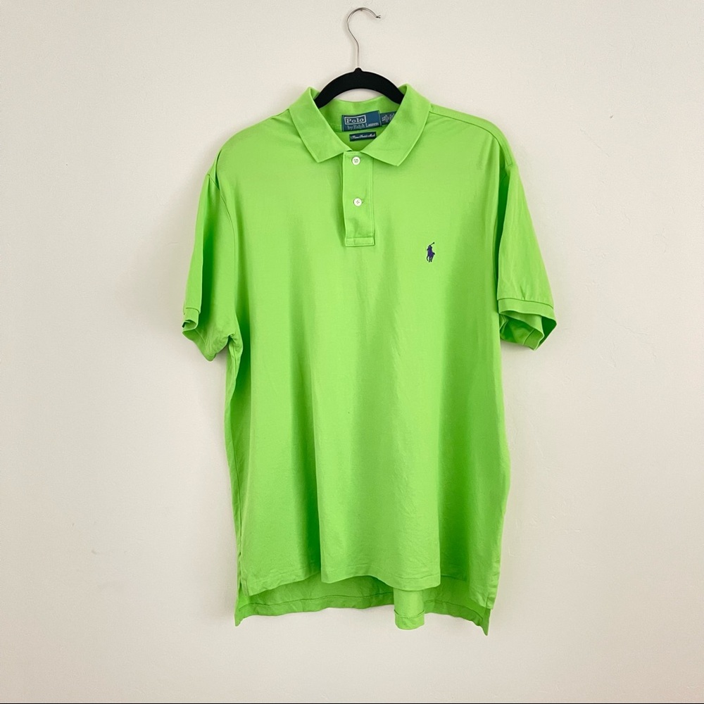 Polo by Ralph Lauren in Custom Fit in Neon Green